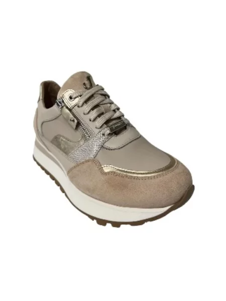 Sneakersy Footnotes skórzane beżowe