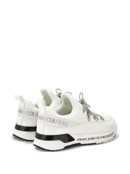 Sneakerși Versace Jeans Couture cu șireturi plasă alb