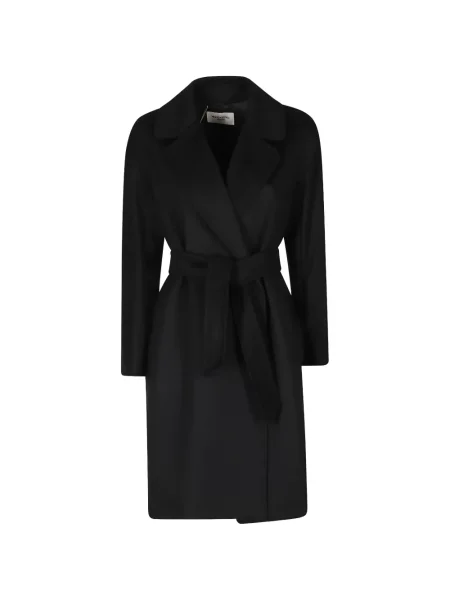 Opásaný kabát Weekend Max Mara černý