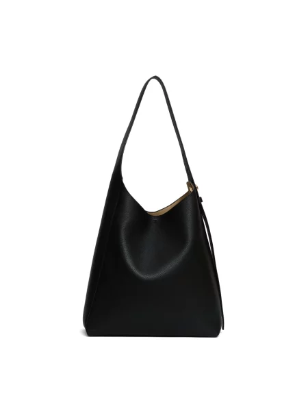 Tory Burch torebka skórzana Romy Hobo czarny