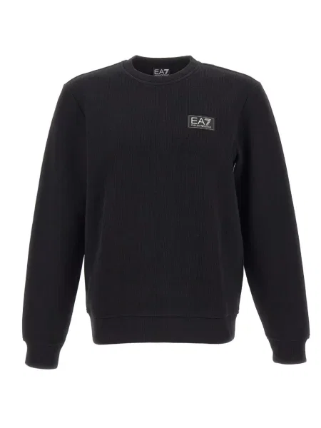 Hanorac Ea7 Emporio Armani cu autograf negru