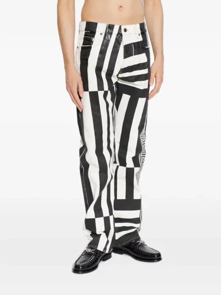 Blugi drepți Versace negru