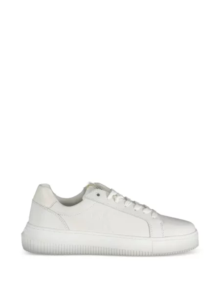 Bőr sneaker Calvin Klein autogrammal fehér