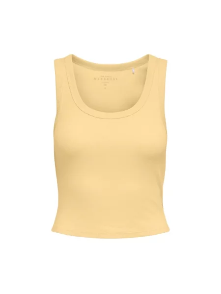 Top Only bez rękawów z okrągłym dekoltem żółty
