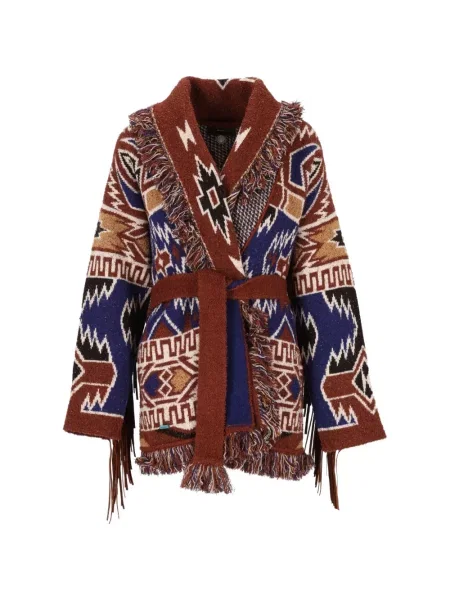 Cardigan Alanui din jacard maro