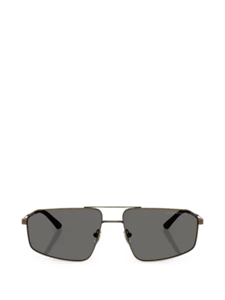 Ochelari de soare Emporio Armani cu imprimeu geometric maro