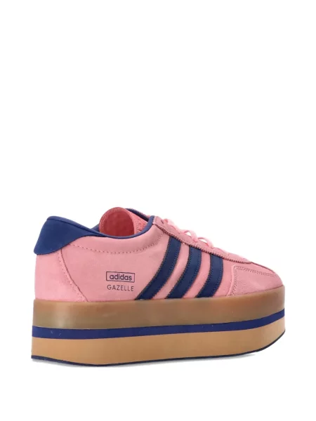 Sneakerși Adidas Adilette cu dungi din piele de căprioară slingback verde