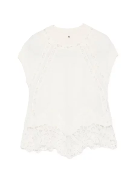 Плетен топ Ermanno Scervino бяло