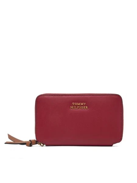 Portofel Tommy Hilfiger Th Leather Med Za Wallet roșu