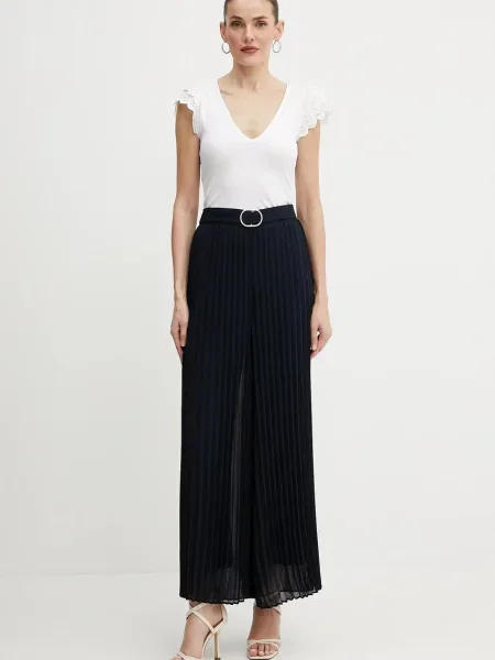 Krótki top Guess bez rękawów z dekoltem w serek biały