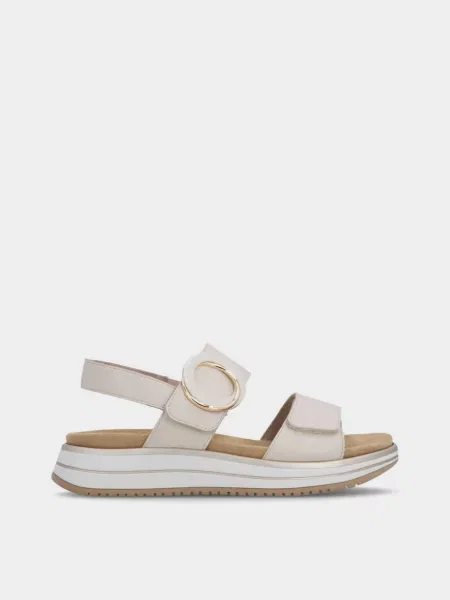 Кожаные босоножки Remonte черные