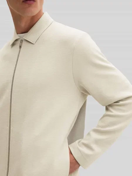 Bluza rozpinana o kroju regular fit z czystej bawełny z zamkiem błyskawicznym dwustronnym Marc O'polo