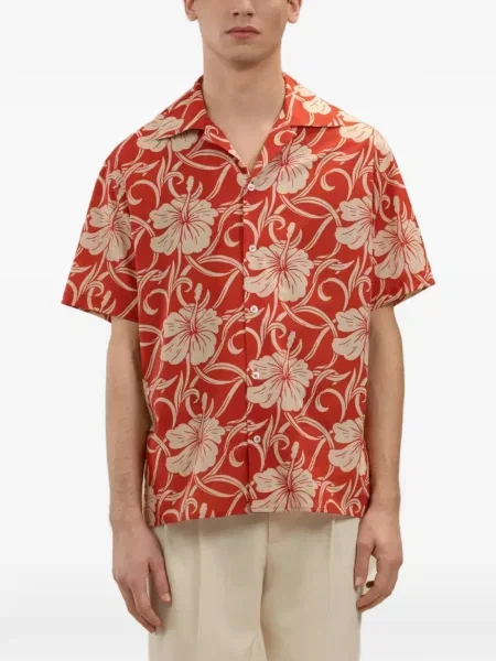 Риза Drôle De Monsieur на цветя червено