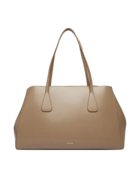 Pattanás műbőr shopper táska Calvin Klein barna