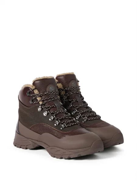 Botine Brunello Cucinelli din piele de oaie maro