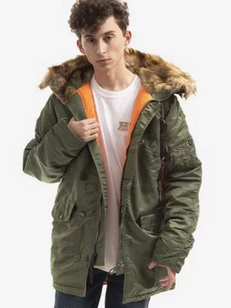 Geacă parka Alpha Industries portocaliu