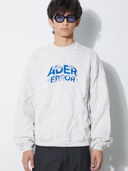 Mikina Ader Error Edca Logo melanžová šedá