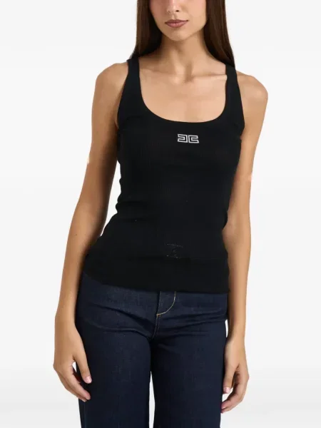 Top Elisabetta Franchi cu autograf negru