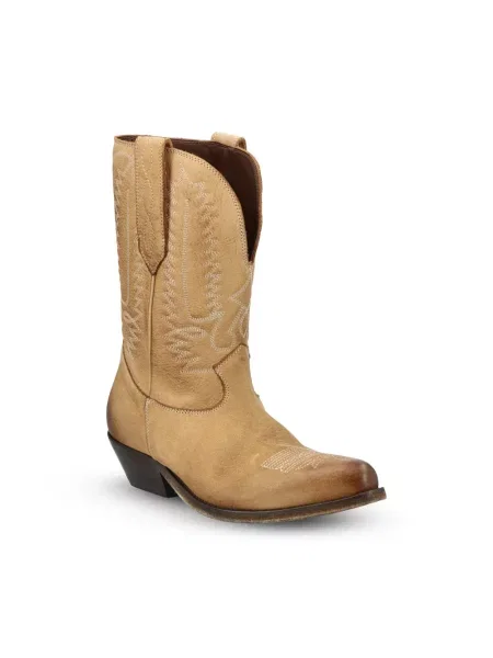 Botine Golden Goose cu broderie din piele