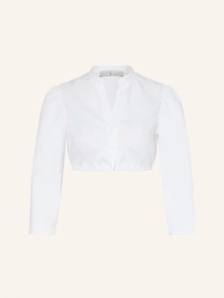 Johann & Johanna Bluzka Bawarska Z Rękawami weiss biała