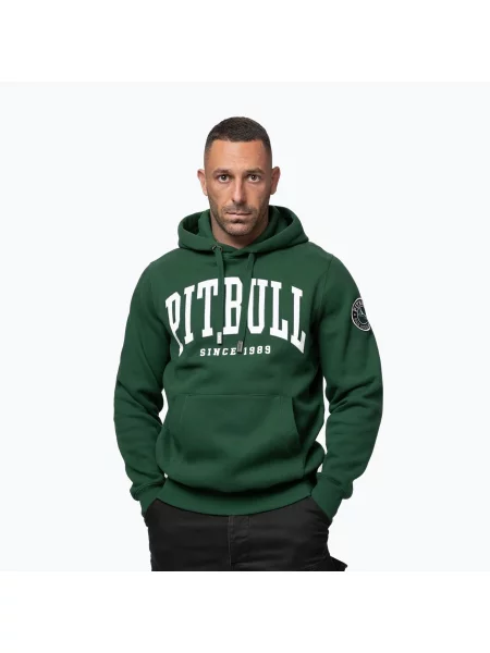 Férfi pulóver Pitbull Norton Hooded hunter green. Méret: XL zöld
