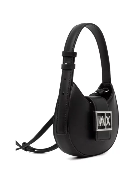 Geantă Armani Exchange cu autograf negru