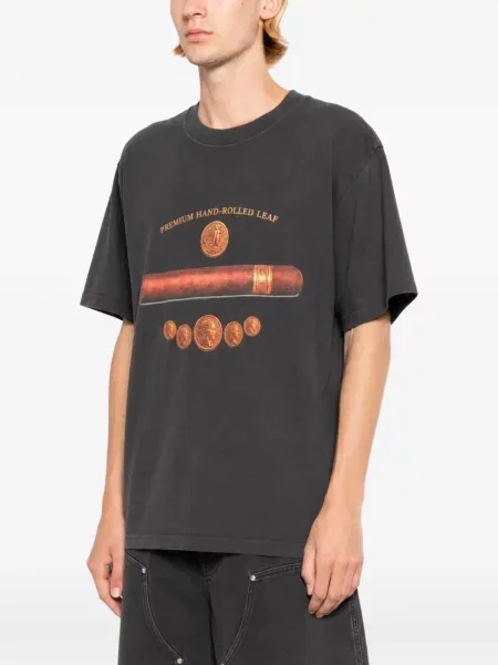 Tricou Melt cu imagine gri