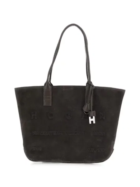 Geantă shopper Hogan cu autograf maro