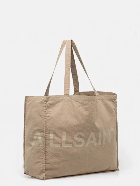 Большая сумка Allsaints бежевая