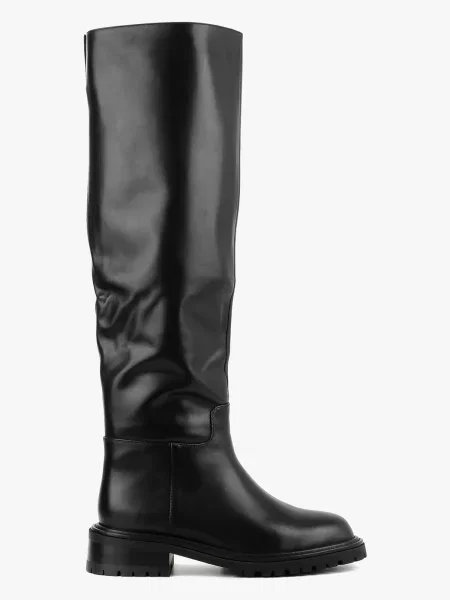 Кожаные ботфорты Leberdes черные