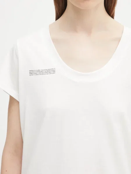 Футболка Pangaia Lightweight Scoop Neck T-Shirt білий