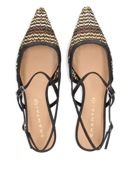 Pantofi cu toc Chantal slingback negru