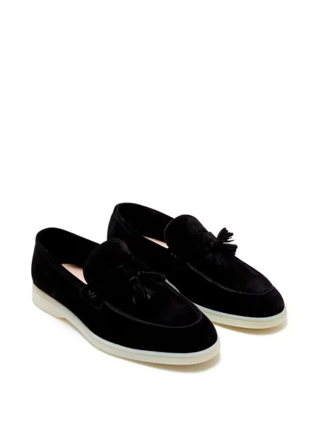 Pantofi loafer Forsa din piele de căprioară negru