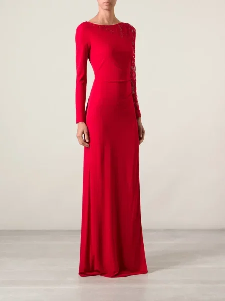 Lung rochie Pucci din dantelă roșu