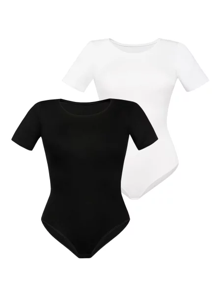 TEYLI Body Shirty negru / murdar alb