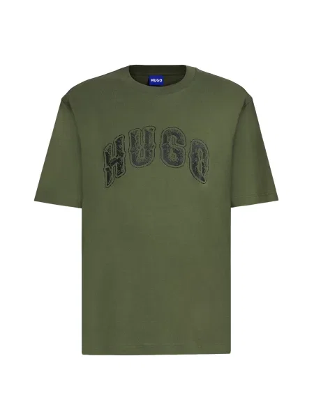 HUGO Tricou Nerpient oliv negru
