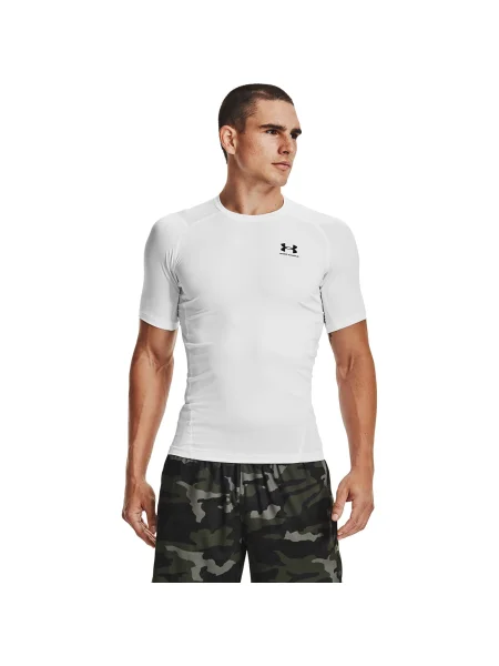 Tricou Under Armour Hg Armour Comp SS White/ Black M alb