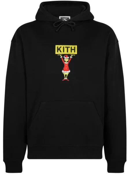 Суичър с качулка Kith черно