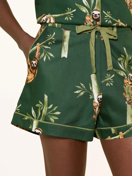 Cyberjammies Krátké Pyžamo / hnědá / světle zelená