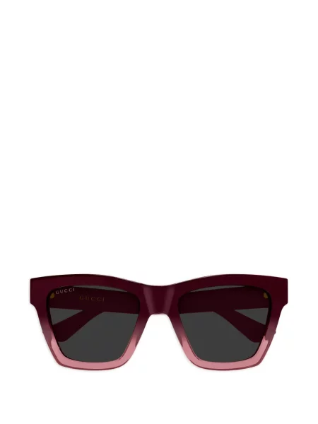 Ochelari de soare Gucci Eyewear cu imprimeu geometric roșu