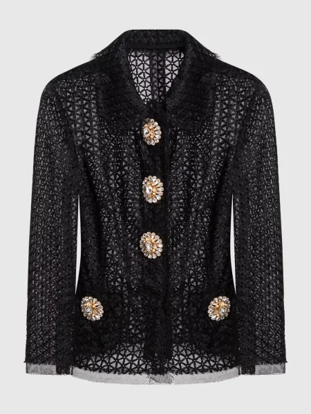 Жакет з кристалами Dolce&gabbana чорний