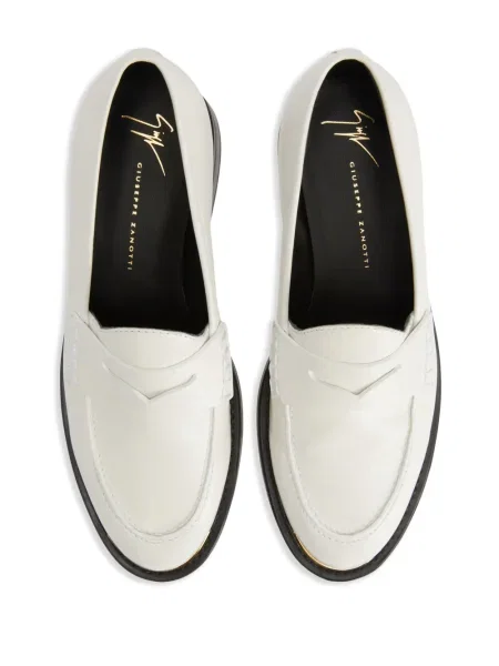 Pantofi loafer Giuseppe Zanotti din piele alb