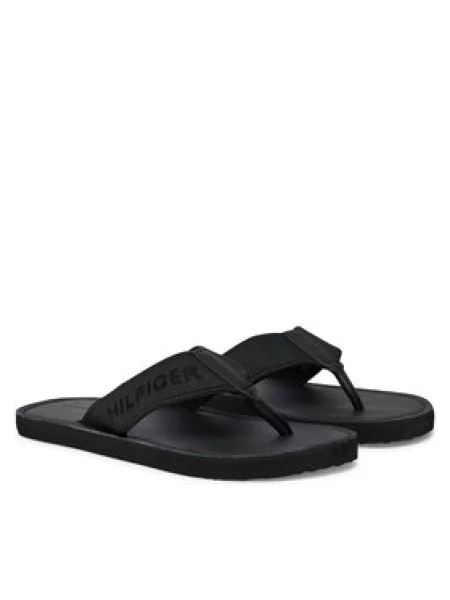 Pánske žabky Tommy Hilfiger Lbeach Sandal Leather black čierna