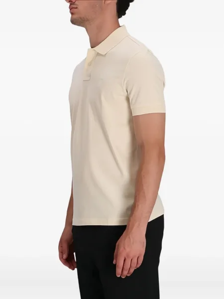 Tricou polo Boss cu autograf galben