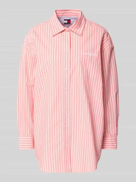 Tommy Jeans Bluzka Oversize rot różowa