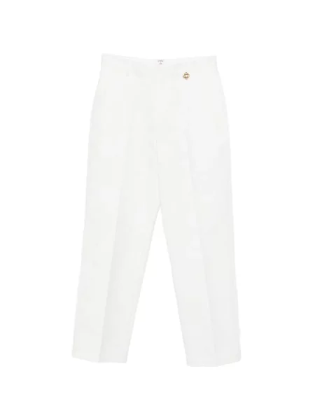 Pantaloni Casablanca cu model floral alb