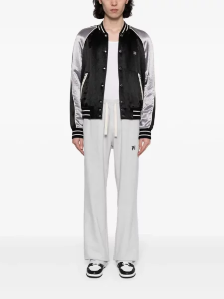 Siuvinėtos kelnės Palm Angels pilka