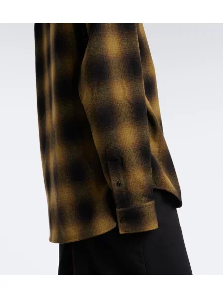 Vlnený kockovaný top Balenciaga zelená
