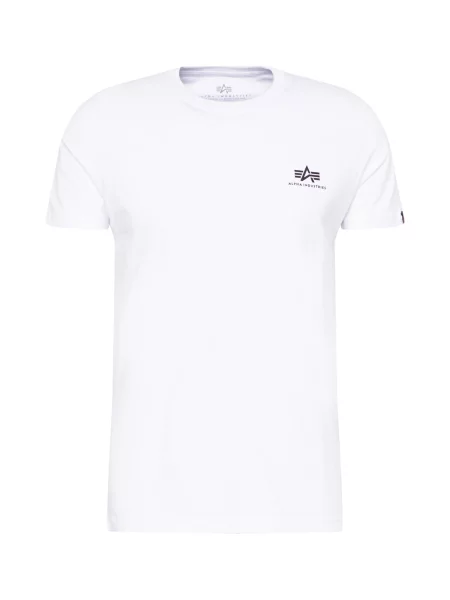 ALPHA INDUSTRIES Tricou maro închis / gri / negru alb