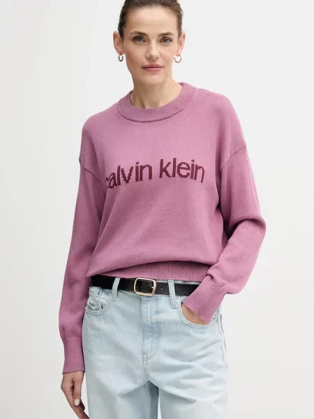 Пуловер Calvin Klein Jeans розово